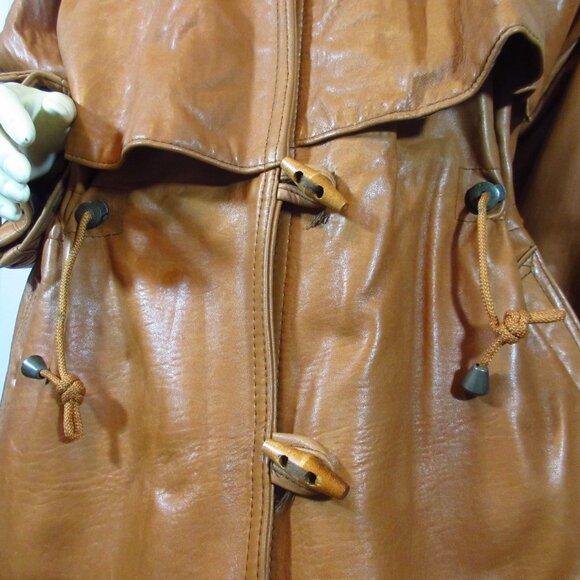 Vintage Damselle Made in USA Womens Leather Jacket Coat S Fur Collar ThermoLite - Picture 4 of 16